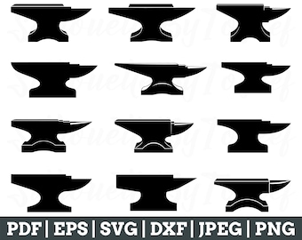 Aambeeld Svg, aambeeld silhouet, aambeeld gesneden bestand, aambeeld Cricut, Jpeg, png