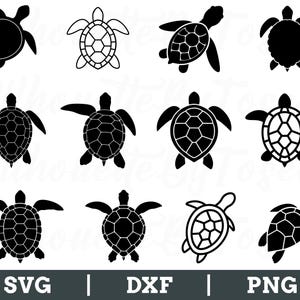 Sea Turtle Svg, Sea Turtle Silhouette, Sea Turtle Vector, Sea Turtle Dxf, Png