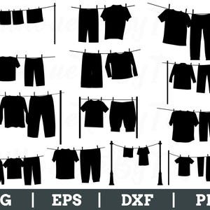 Clothesline Svg, Clothesline Silhouette, Clothesline Vector, Clothesline Dxf, Png
