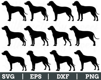 Rhodesian Ridgeback Dog Svg, Rhodesian Ridgeback Silhouette, Rhodesian Vector, Dxf, Png