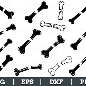 Broken Bones Svg, Broken Bone Silhouette, Broken Bone Vector, Broken Bone Dxf, Png