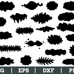 Abstract Boho Shapes Svg, Abstract Shapes Silhouette, Abstract Shapes Vector, Dxf, Png