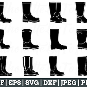 Rain Boot Svg, Rain Boot Silhouette, Rain Boot Vector, Rain Boot Cricut, Jpeg, Png