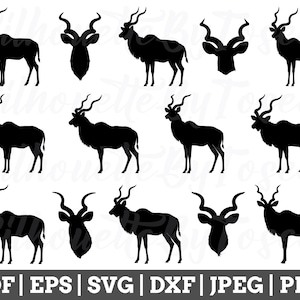 African Kudu Svg, African Kudu Cut File, African Kudu Cricut, African Kudu Vector, Kudu Dxf, Jpeg, Png