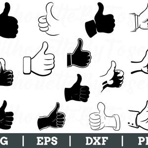 Thumbs up Svg, Thumbs Up Silhouette, Thumbs up Cut File, Thumbs Up Dxf, Png