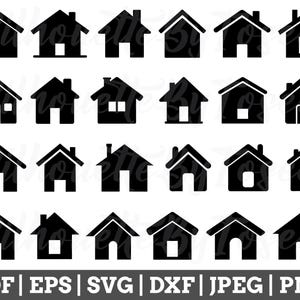 House Svg, House Cut File, House Silhouette, House Cricut, House Vector, Jpeg, Png