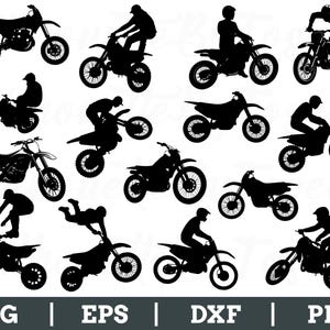 Dirt Bike Svg, sylwetka Dirt Bike, wektor Dirt Bike, plik do cięcia Dirt Bike, Dxf, PNG