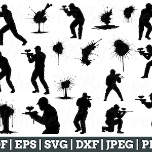 Paintball Svg, Paintball Cut File, Paintball Cricut, Paintball Vector, Paintball Silhouette, Jpeg, Png
