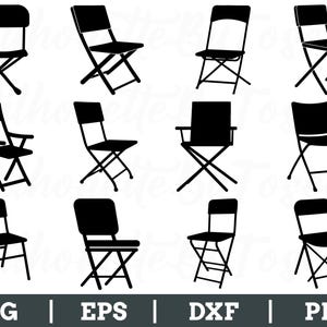 Folding Chair Svg, Folding Chair Cut File, Folding Chair Silhouette, Png