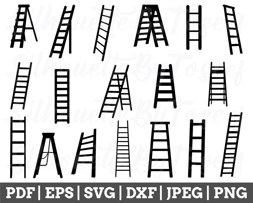 Ladder Svg File Ladder Svg, Ladder Cut File, Ladder Silhouette, Ladder Vector, Ladder ...
