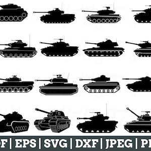 Military Tanks Svg, Military Tank Silhouette, Army Machinery, War Tool, Military Tank Vector, Jpeg, Png