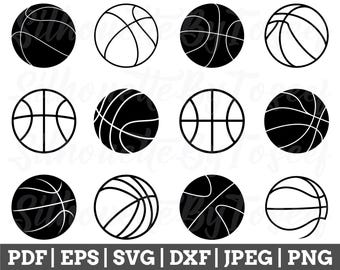 Basketball-Svg, Basketball-Silhouette, Basketball-Schnittdatei, Basketball-Vektorgrafik, Jpeg, Png