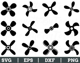 Hélice SVG, silueta de hélice, archivo de corte de hélice, hélice DXF, PNG