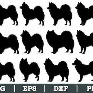 American Eskimo Dog Svg, American Eskimo Silhouette, Dxf, Png