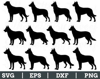 Beauceron Dog Svg, Beauceron Silhouette, Beauceron Dog Vector, Dxf, Png