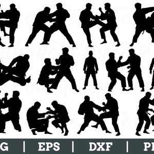 Brazilian Jiu Jitsu Svg, Jiu Jitsu Silhouette, Jiu Jitsu Vector, Dxf, Png