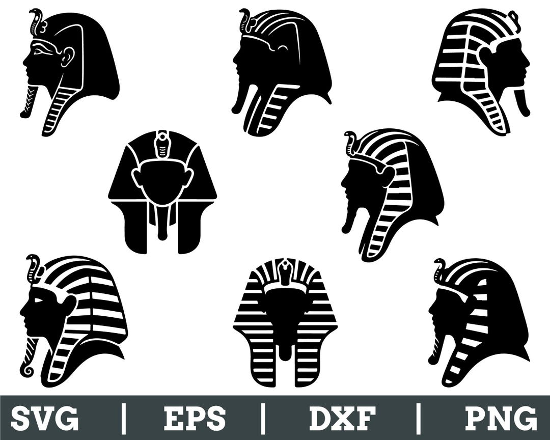 Egyptian Pharaoh Head Svg, Dxf, Png - Etsy