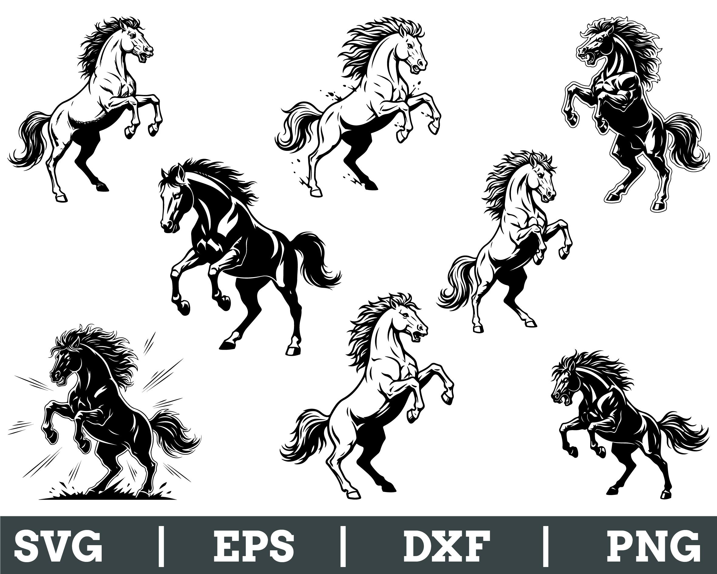 Aggressive Horse Svg, Dxf, Png - Etsy