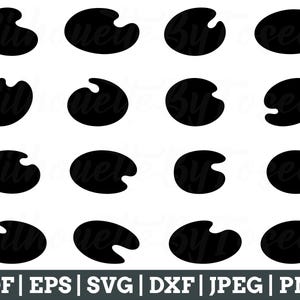 Paint Palette Svg, Paint Palette Cut File, Paint Palette Vector, Painting Dxf, Jpeg, Png