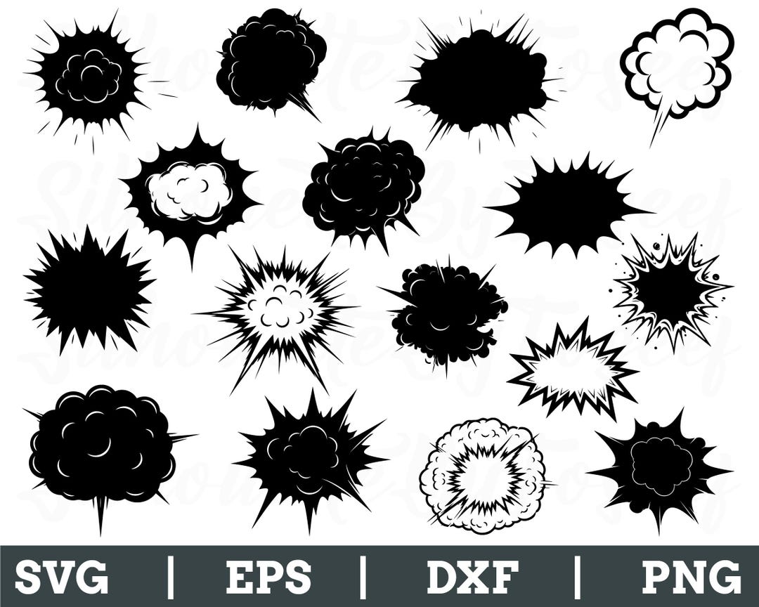 Comic Explosion Svg, Comic Explosion Vector, Comic Explosion Dxf, Png ...