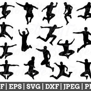 Jumping Man Svg, Jumping Man Cut File, Jumping Man Cricut, Jumping Vector, Jumping Dxf, Jpeg, Png