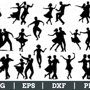 Swingdans Svg, Swingdans Siluett, Swingdans Vektor, Dxf, Png