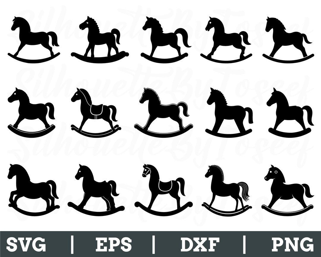 Rocking Horse Svg, Rocking Horse Cut File, Rocking Horse Dxf, Png - Etsy
