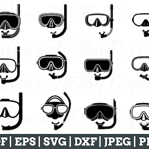 Snorkel Mask Svg, Snorkel Mask Cut File, Snorkel Mask Vector, Snorkel Mask Jpeg, Png