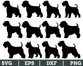 Terrier de pelo macio Wheaten Svg, Silhueta de cachorro Wheaten Terrier, Dxf, PNG