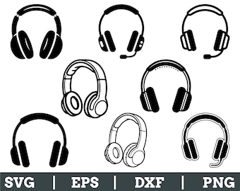 Kopfhörer-Svg, Dxf, Png