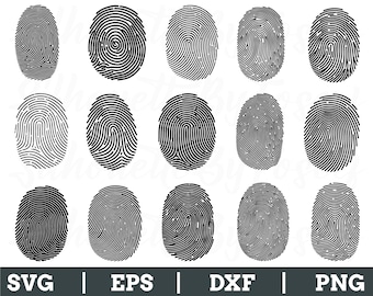 Fingerprint Svg, Fingerprint Silhouette, Fingerprint Vector, Fingerprint Dxf, Png