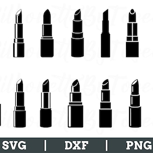 Lipsticks Svg, Lipsticks Vector, Lipstick Cut File, Makeup, Lipstick Dxf, Png