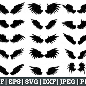 Devil Wings Svg, Devil Wings Cut File, Devil Wings Silhouette, Devil Wings Vector, Jpeg, Png