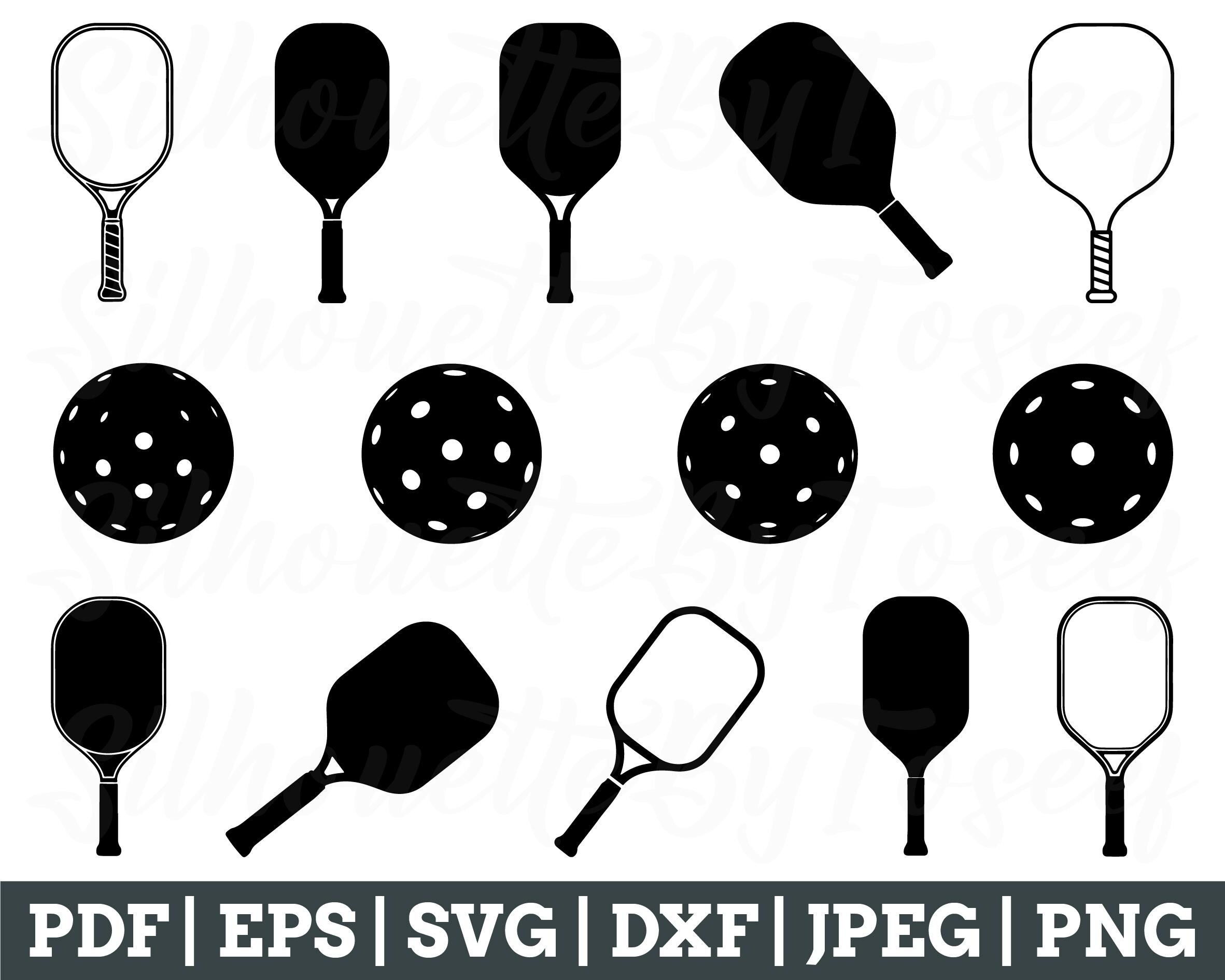 Pickleball Racket Svg Pickle Racket Svg, Pickle Racket Cut File, Pickle Racket Vector, Pickle ...
