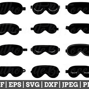 Sleeping Mask Svg, Sleeping Mask Cut File, Sleeping Mask Vector, Sleeping Mask Dxf, Jpeg, Png