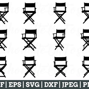 Director Chair Svg, Director Chair Silhouette, Film Production, Jpeg, Png