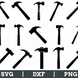 Hammers Svg, Hammers Silhouette, Hammer Cut File, Hammer Vector, Hammer Dxf, Jpeg, Png