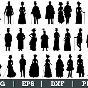 Victorian Svg, Victorian Silhouette, Victorian Vector, Victorian Dxf, Png