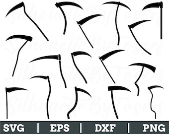 Scythe Svg, Scythe Silhouette, Scythe Vector, Scythe Dxf, Png