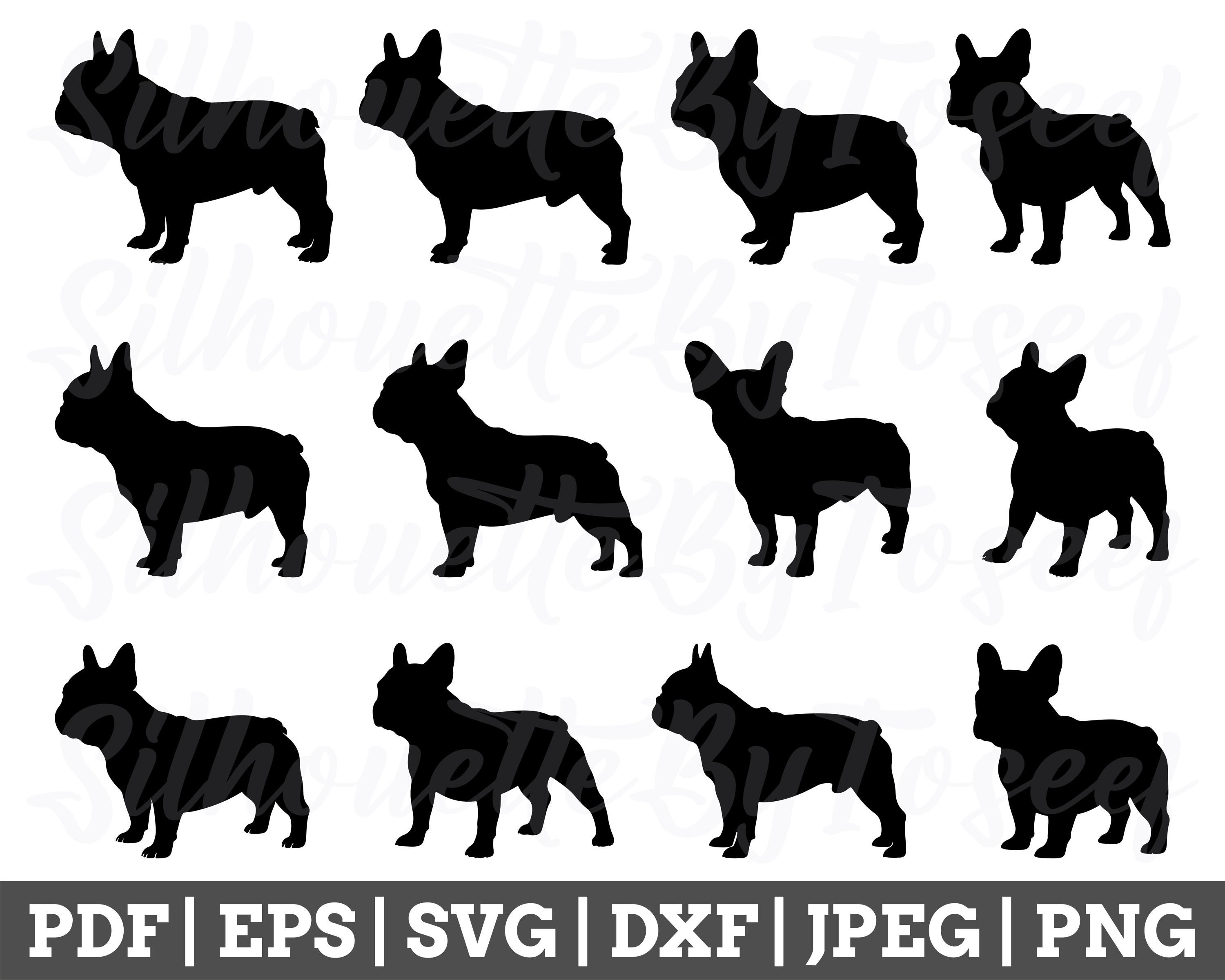 フレンチブルドッグ SVG、フレンチブルドッグ カット ファイル