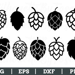 Hops Svg, Hops Silhouette, Hops Vector, Hops Dxf, Png
