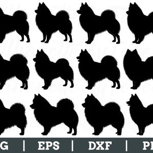 German Spitz Dog Svg, German Spitz Dog Silhouette, Spitz Dog Vector, Dxf, Png