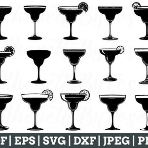 Margarita Glass Svg, Margarita Glass Vector, Margarita Glass Silhouette, Jpeg, Png