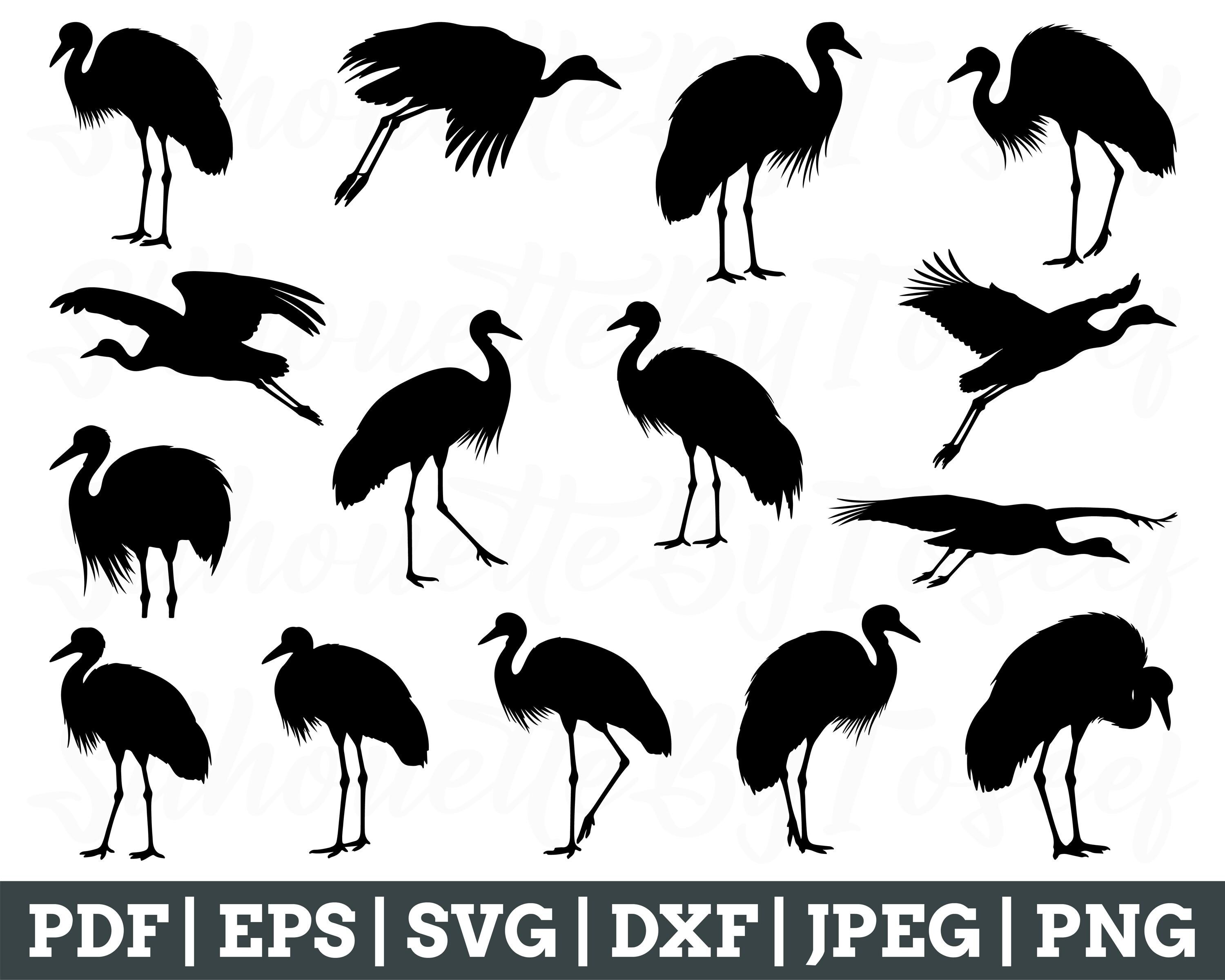 Crane Silhouette - Etsy Australia