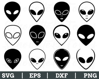 Alien Head Outline Svg, Alien Face Outline Png, Alien Outline Cut Files ...