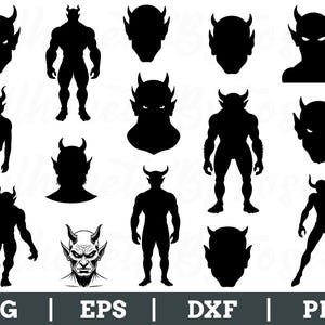 Demon Svg, Demon Silhouette, Demon Vector, Demon Dxf, Png