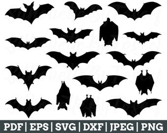 Bats Svg, Bats Cut File, Bats Silhouette, Bat Vector, Bat Cricut, Jpeg, Png