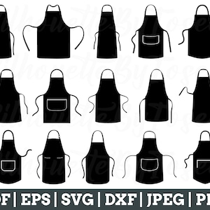 Apron Svg, Apron Cut File, Apron Silhouette, Apron Cricut, Apron Vector, Jpeg, Png