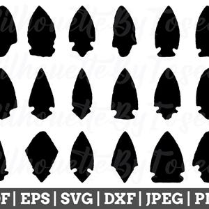 Native Stone Arrowhead Svg, Stone Arrowhead Silhouette, Arrowhead Vector, Jpeg, Png