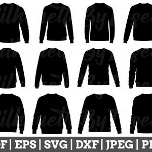 Sweater Svg, Sweater Cut File, Sweater Silhouette, Sweater Vector, Sweater Dxf, Jpeg, Png